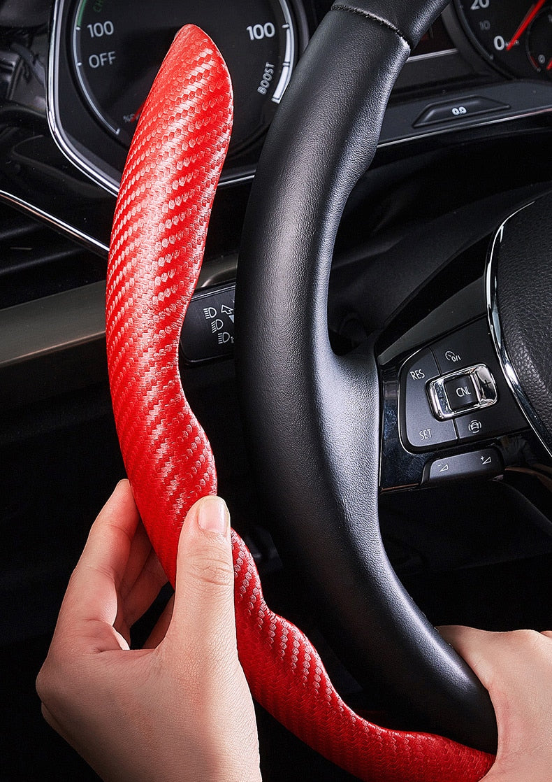 Carbon Fiber Universal Non-Slip Steering Wheel Cover
