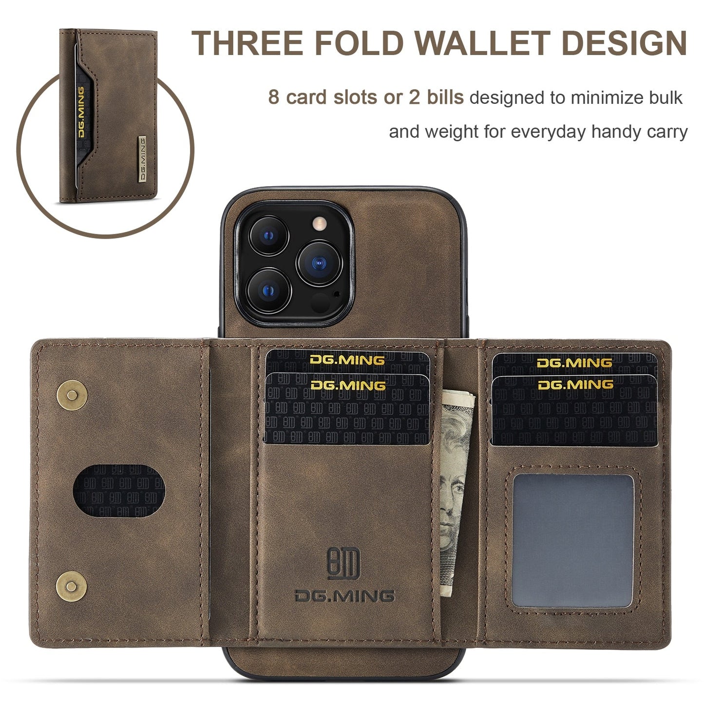 Detachable 2 in 1 Magnetic Wallet  iPhone Case