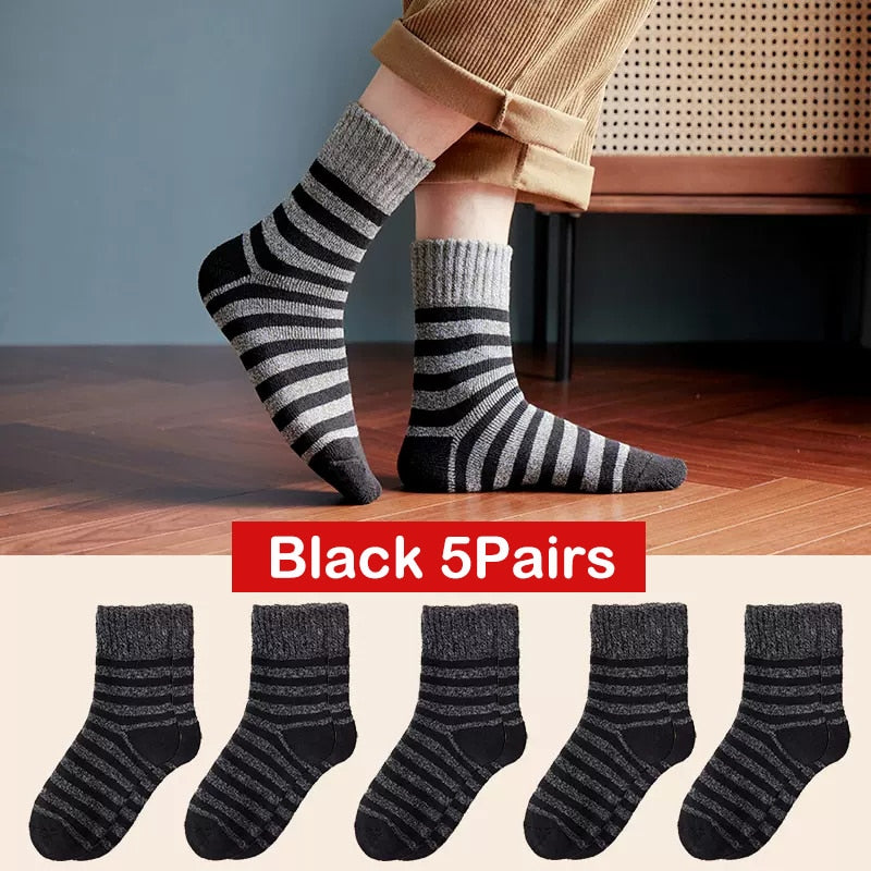 Merino wool Thick Winter Socks For Men (5 pairs)