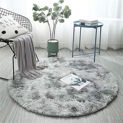 Stylish Fluffy Faux Fur Round Rug