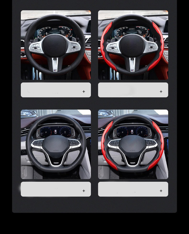 Carbon Fiber Universal Non-Slip Steering Wheel Cover