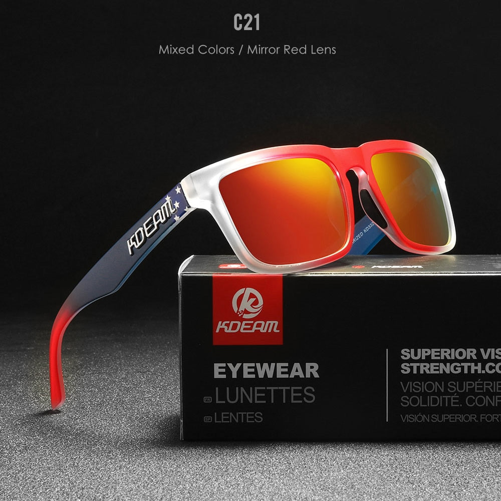 KDEAM Ultra-Stylish Square Polarized Sunglasses