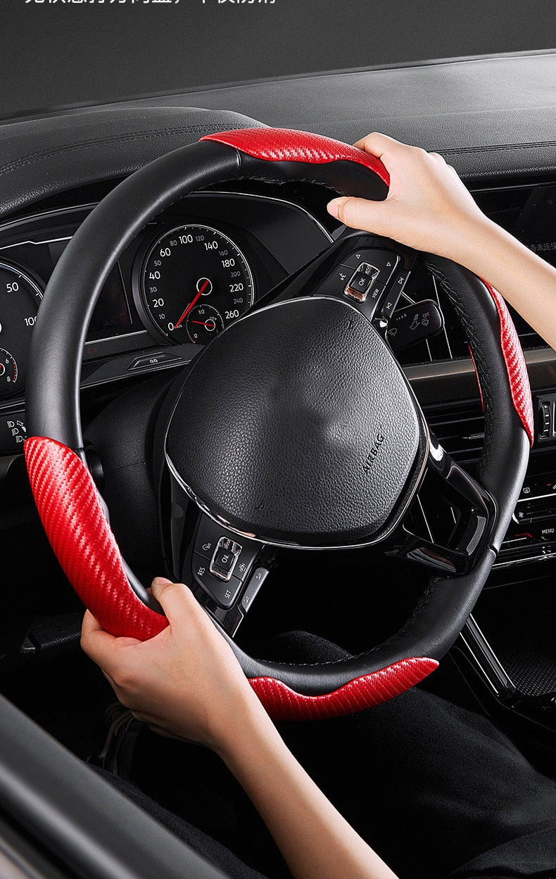Carbon Fiber Universal Non-Slip Steering Wheel Cover