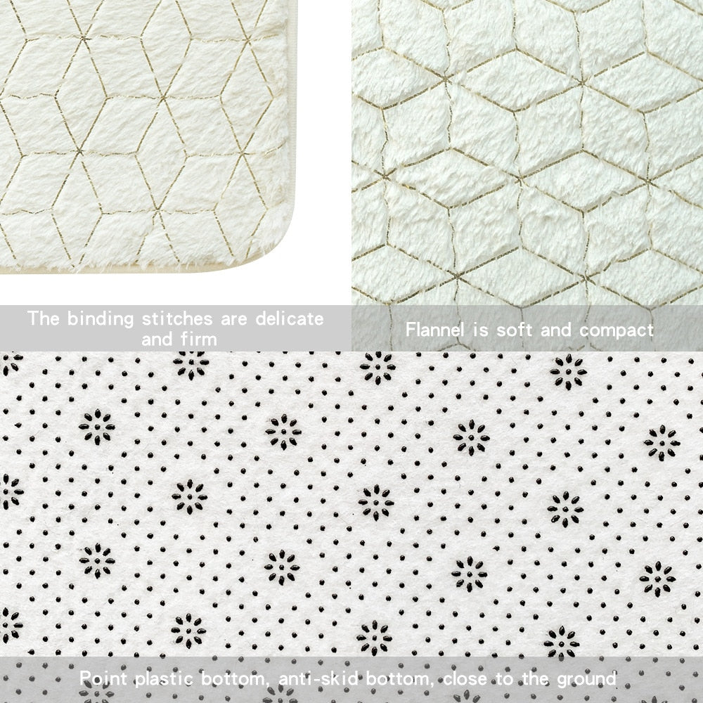 Bathroom Anti-Slip Absorbent Cobblestone Mat Set