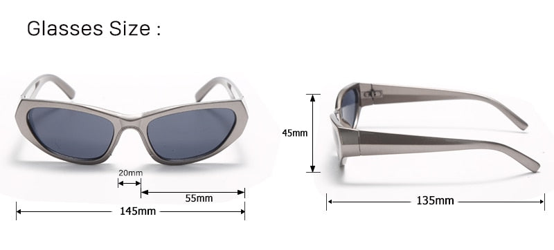 Large Frame Mirror Unisex Designer Sunglasses