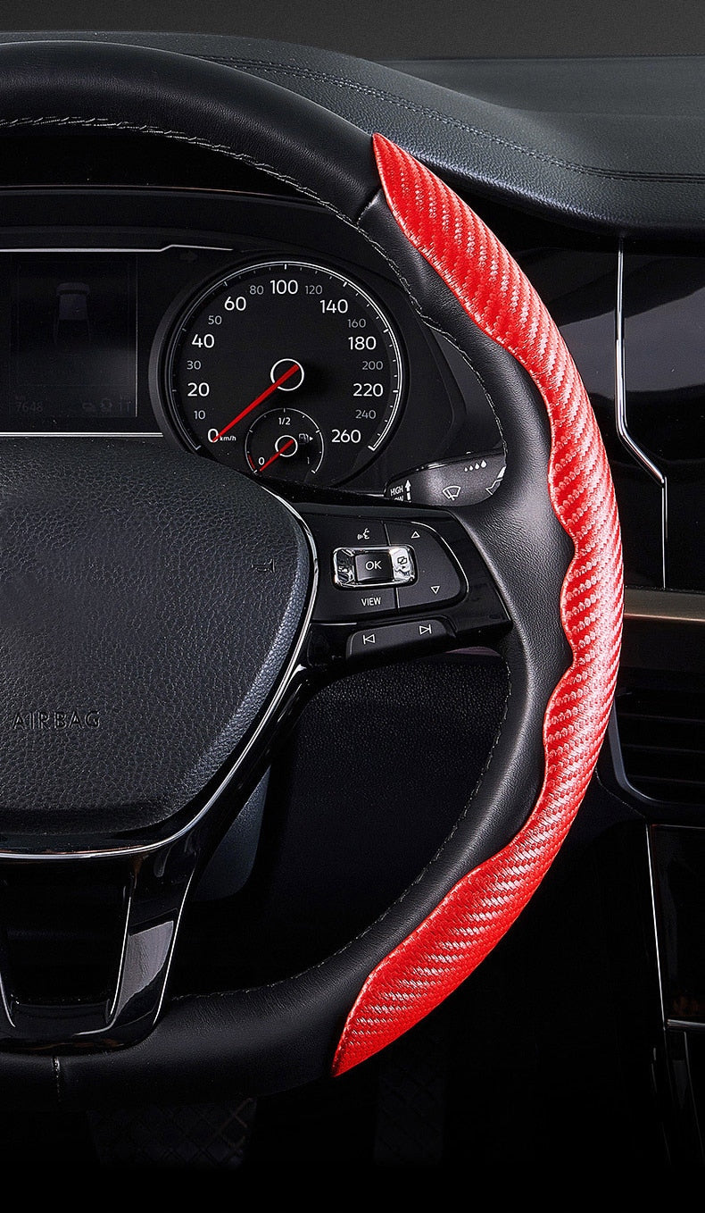 Carbon Fiber Universal Non-Slip Steering Wheel Cover