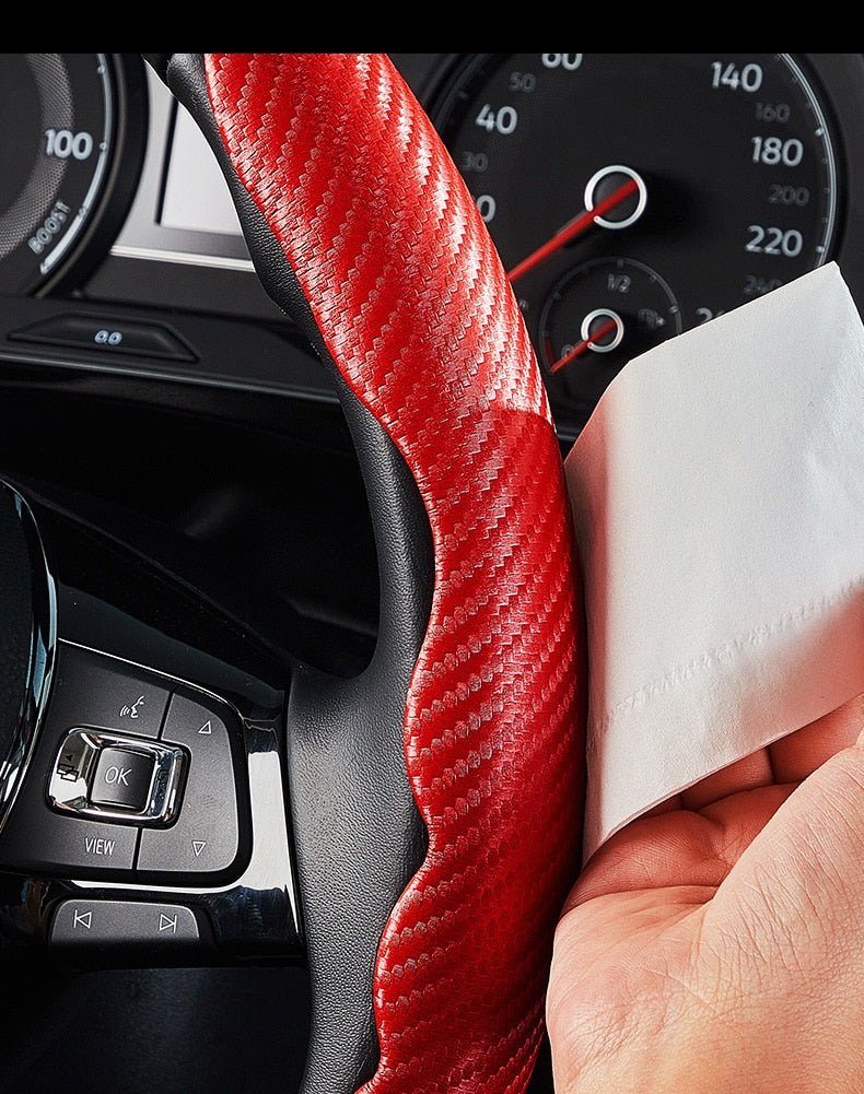 Carbon Fiber Universal Non-Slip Steering Wheel Cover