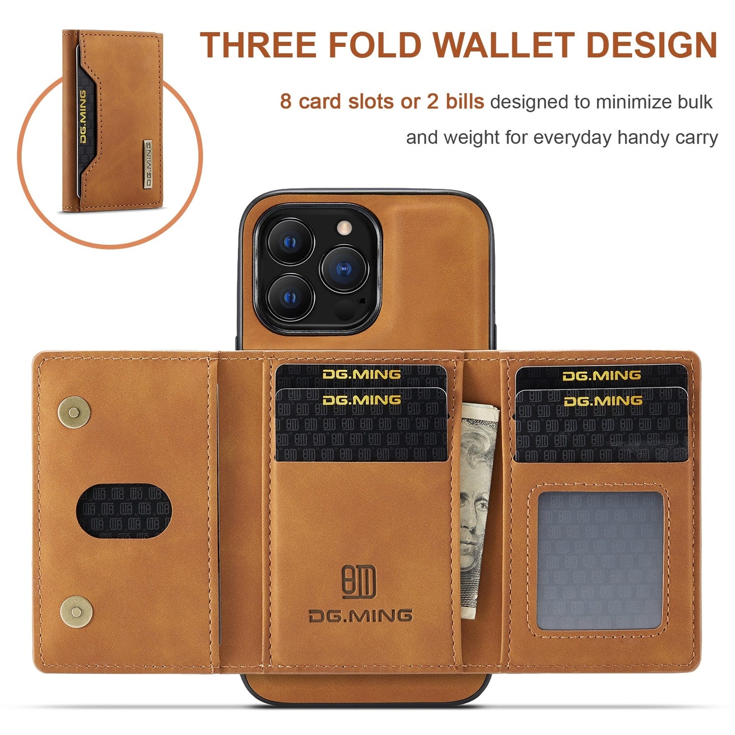 Detachable 2 in 1 Magnetic Wallet  iPhone Case