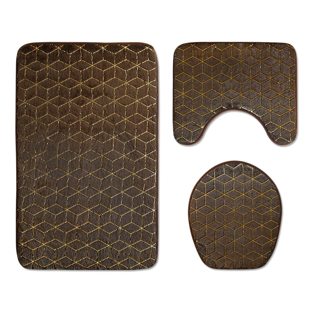 Bathroom Anti-Slip Absorbent Cobblestone Mat Set