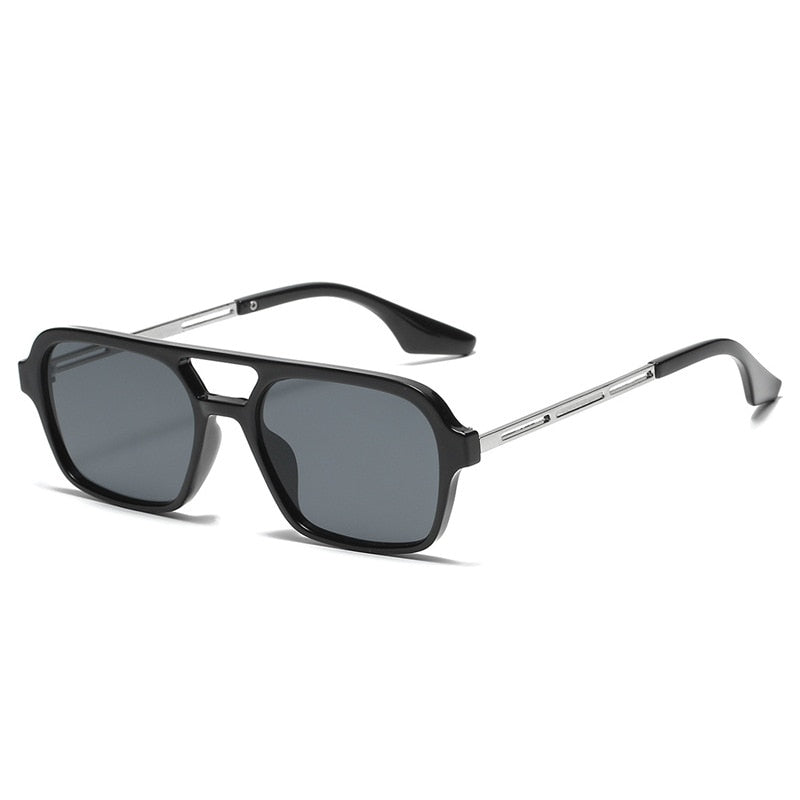 Retro Double Bridges Gradient Sunglasses