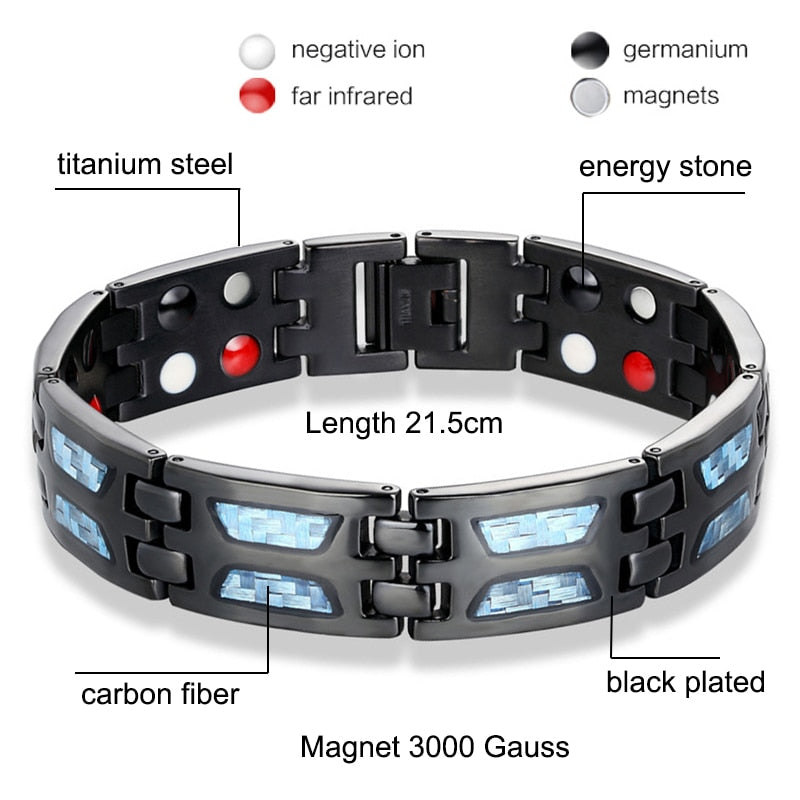 Titanium 4 In 1  Magnetic Energy Health Bracelet