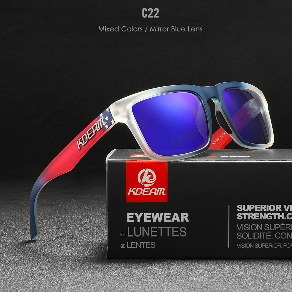 KDEAM Ultra-Stylish Square Polarized Sunglasses