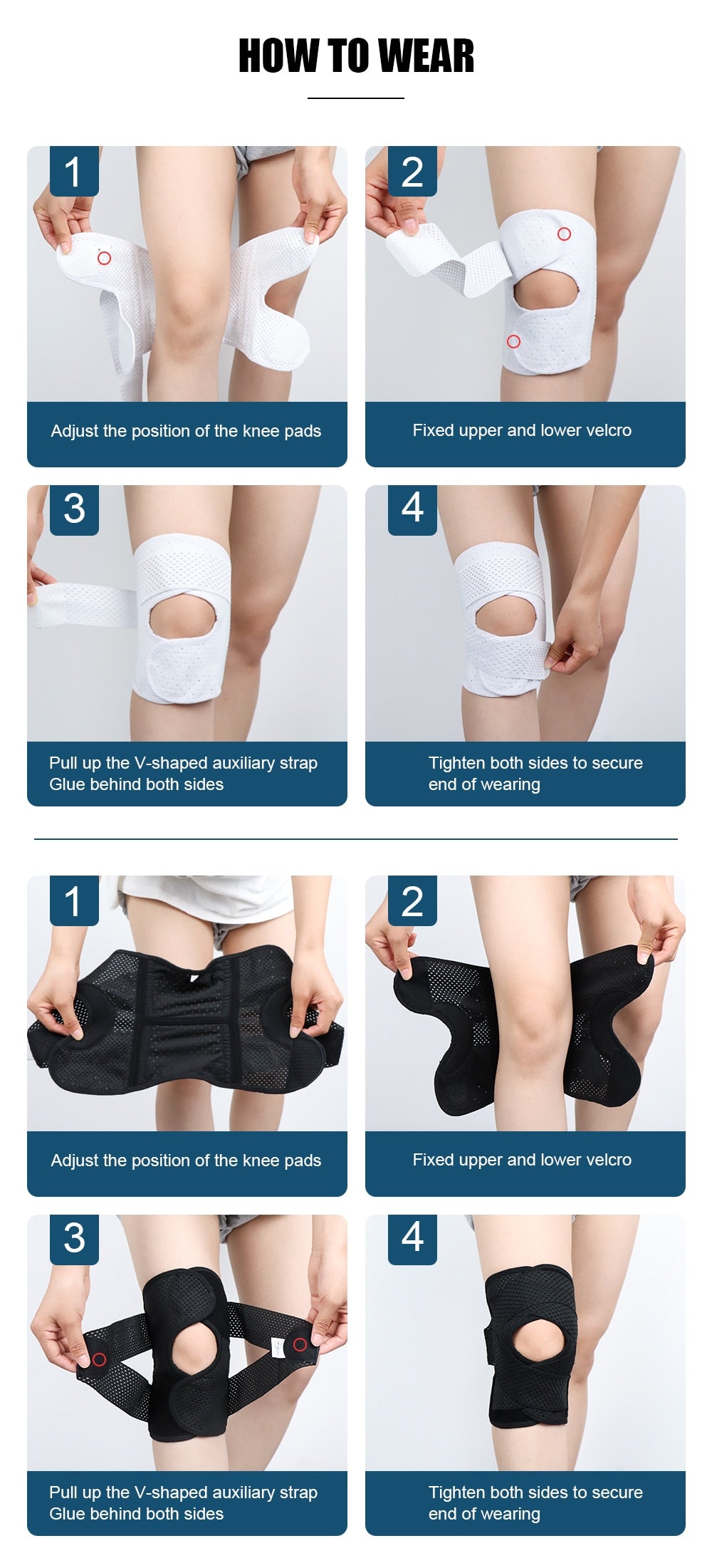Double Strap Elastic Compression Knee Brace