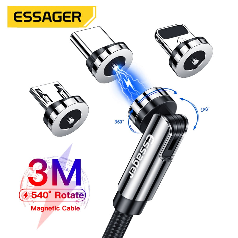 Magnetic Rotating Smart Fast Charging Cable