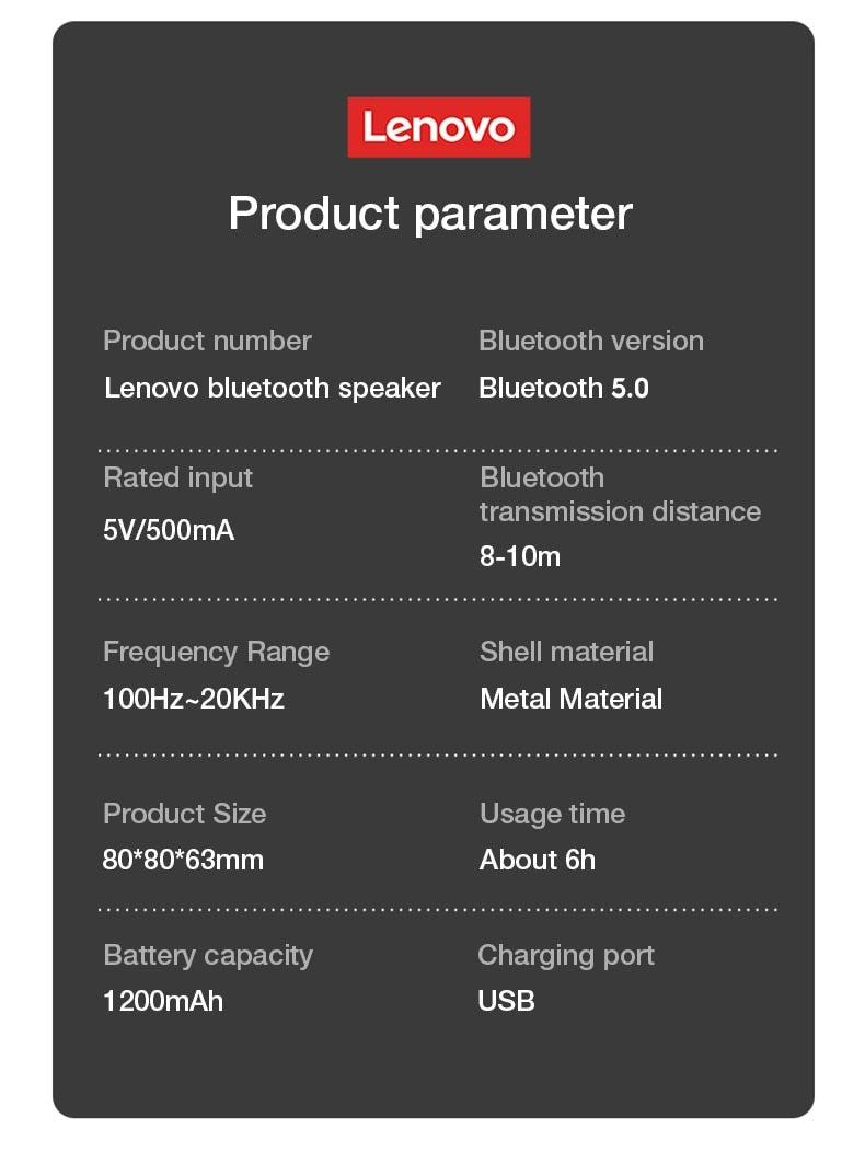 Lenovo™ K3 Hifi Bluetooth Wireless Surround Bass Speaker