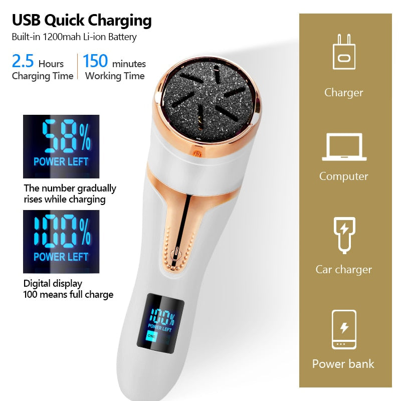 Rechargeable Waterproof Electric Callus Remover