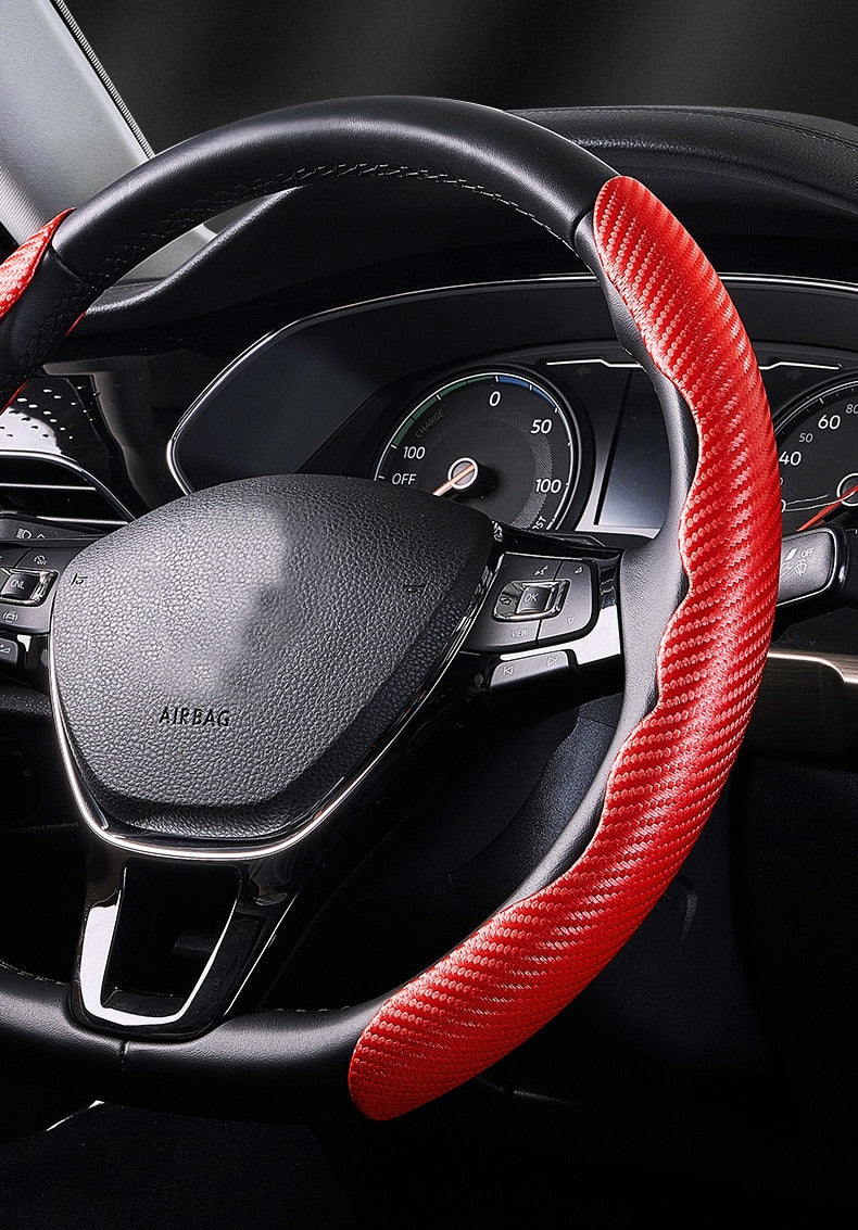 Carbon Fiber Universal Non-Slip Steering Wheel Cover