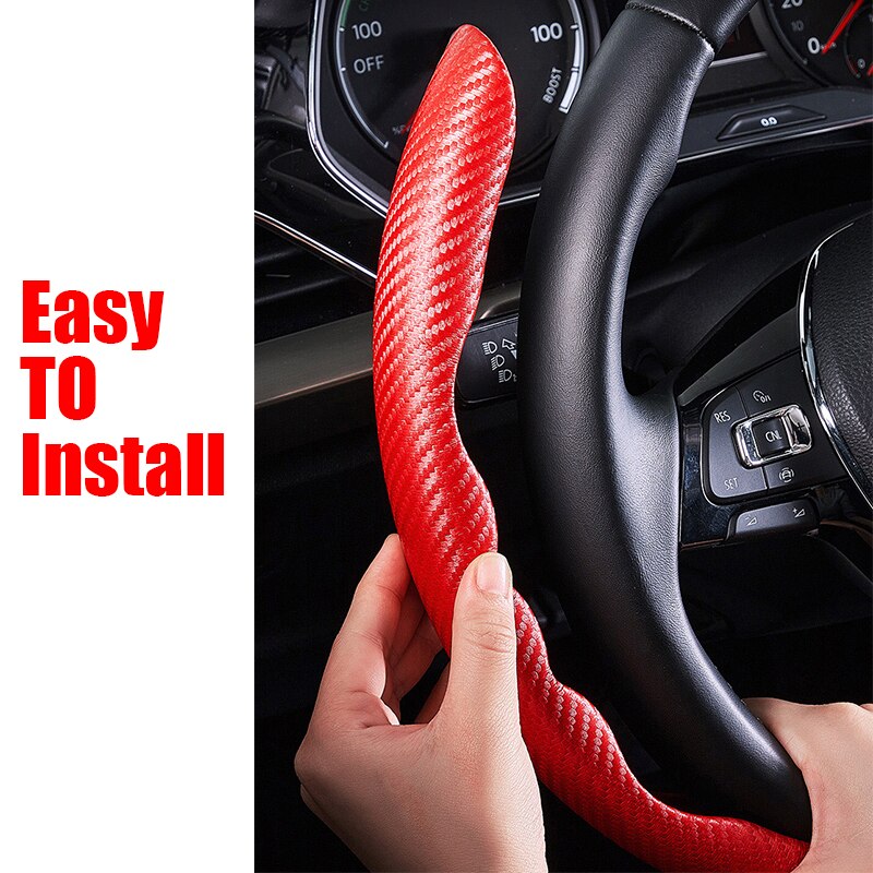 Carbon Fiber Universal Non-Slip Steering Wheel Cover