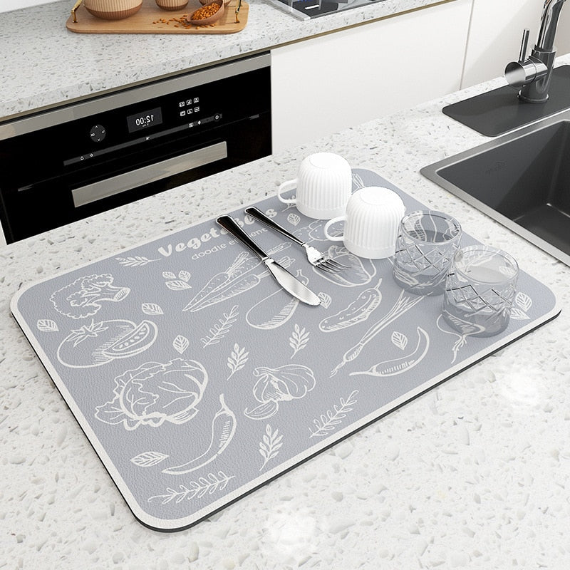 Super Absorbent Kitchen  Draining Mat