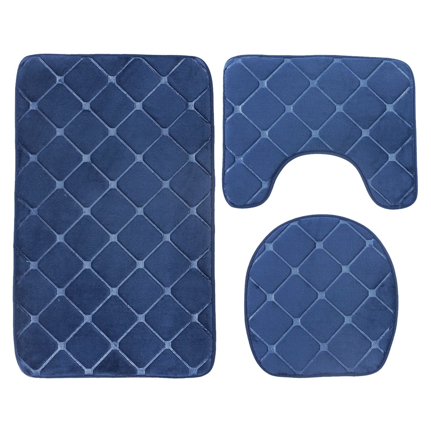 Bathroom Anti-Slip Absorbent Cobblestone Mat Set