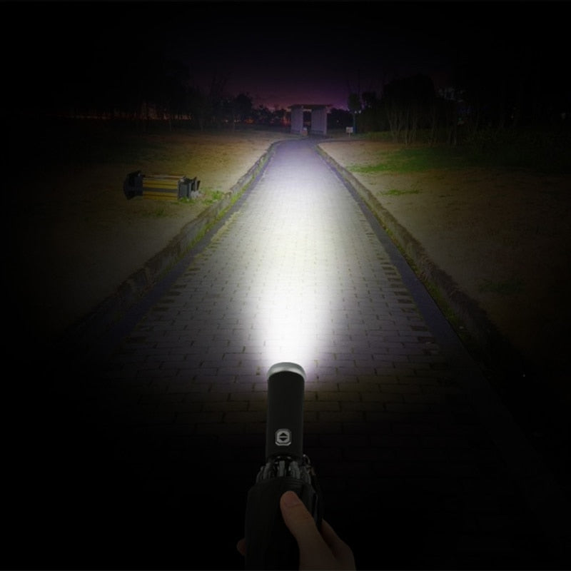 Fully Automatic Reverse Umbrella With LED Flashlight