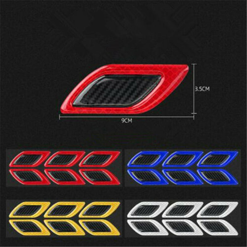 Car Anti-Collision Reflective Warning 3D Stickers (6pcs)