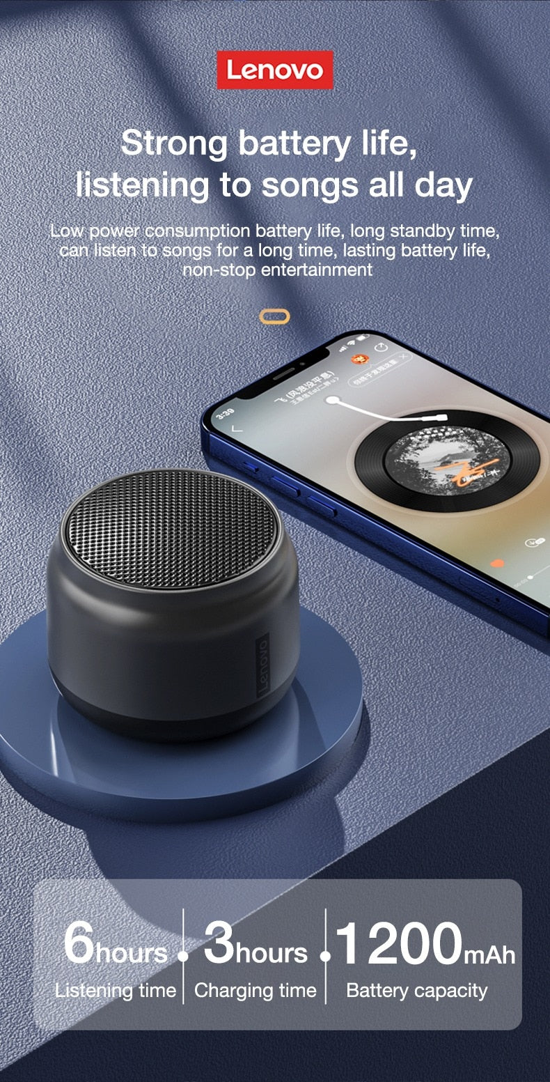 Lenovo™ K3 Hifi Bluetooth Wireless Surround Bass Speaker