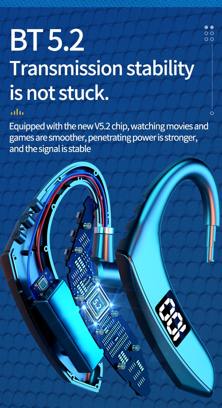 Wireless HD Call Bluetooth Earphone with Digital Display