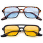 Retro Double Bridges Gradient Sunglasses