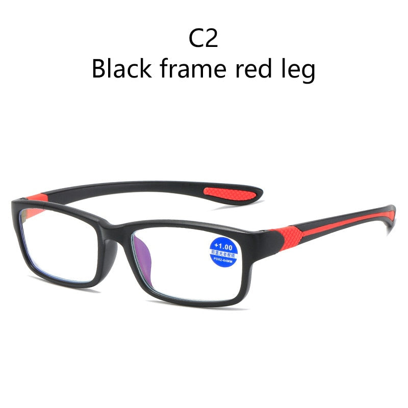 Sporty Anti-blue Light TR90 Flexible Reading Glasses