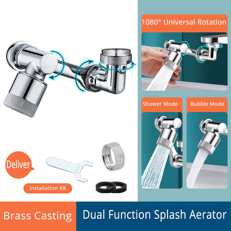 Universal 1080° Rotation Stainless steel Faucet Aerator