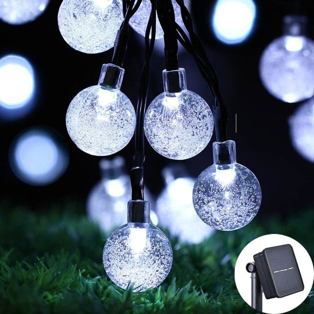 Solar Powered LED Outdoor String Lights