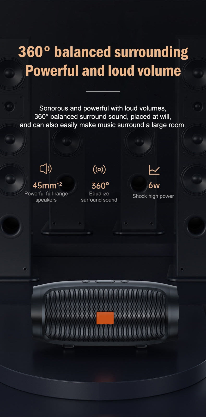 Wireless Double Horn Stereo Hifi Bluetooth speaker