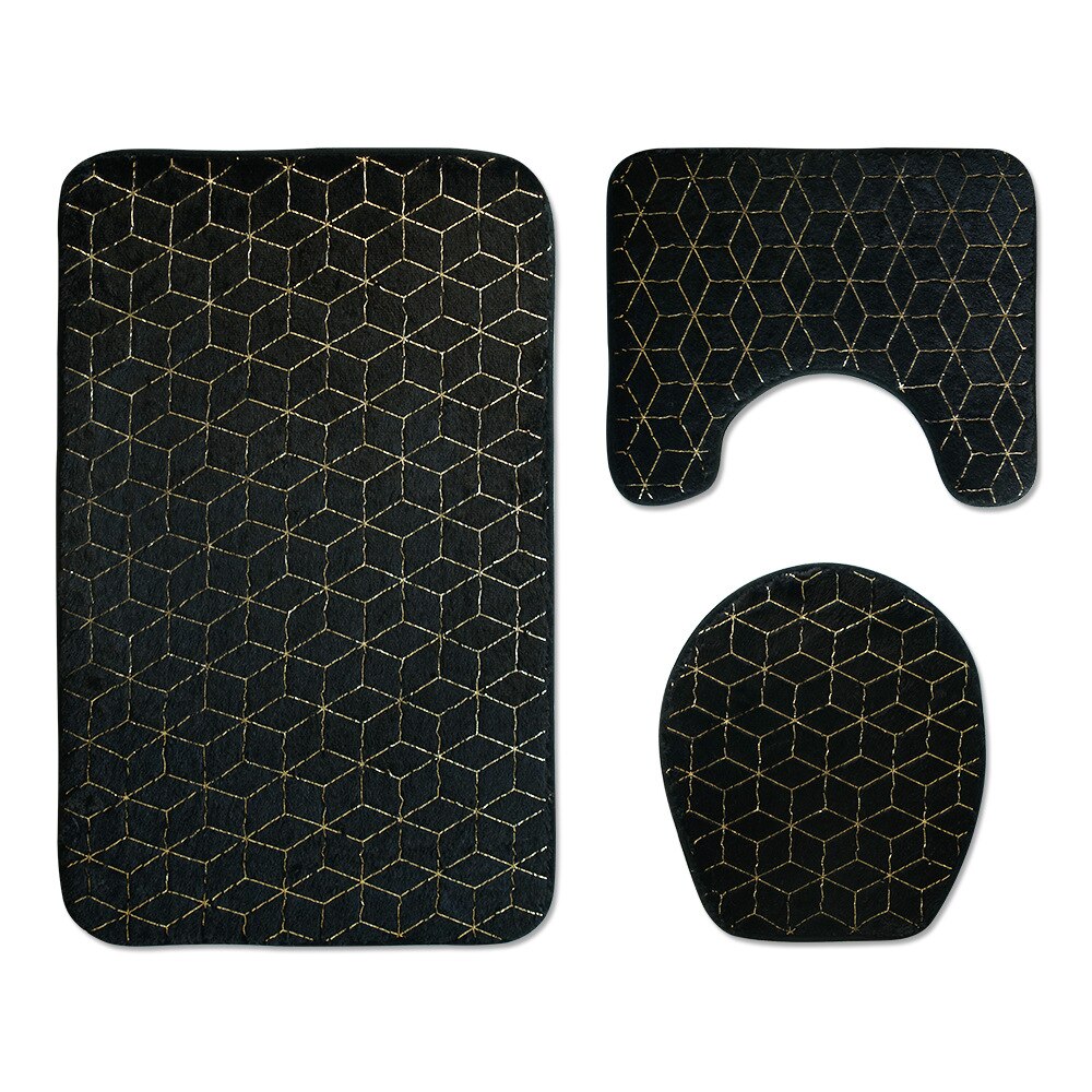 Bathroom Anti-Slip Absorbent Cobblestone Mat Set