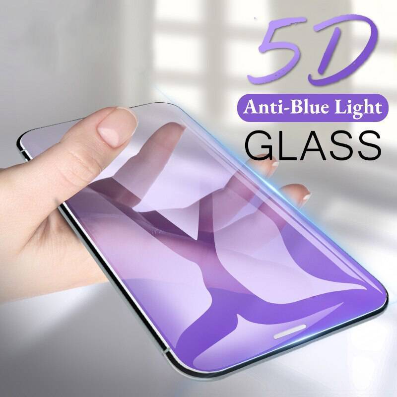 Anti-Blue Light 5D Tempered Glass Screen Guard - Indigo-Temple