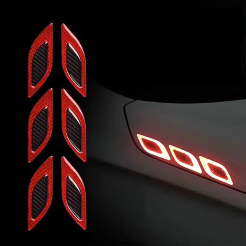 Car Anti-Collision Reflective Warning 3D Stickers (6pcs)