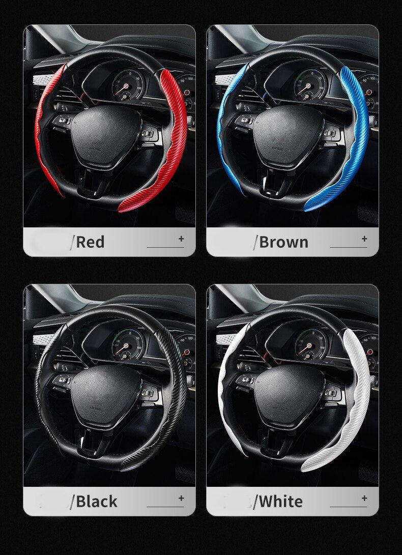 Carbon Fiber Universal Non-Slip Steering Wheel Cover