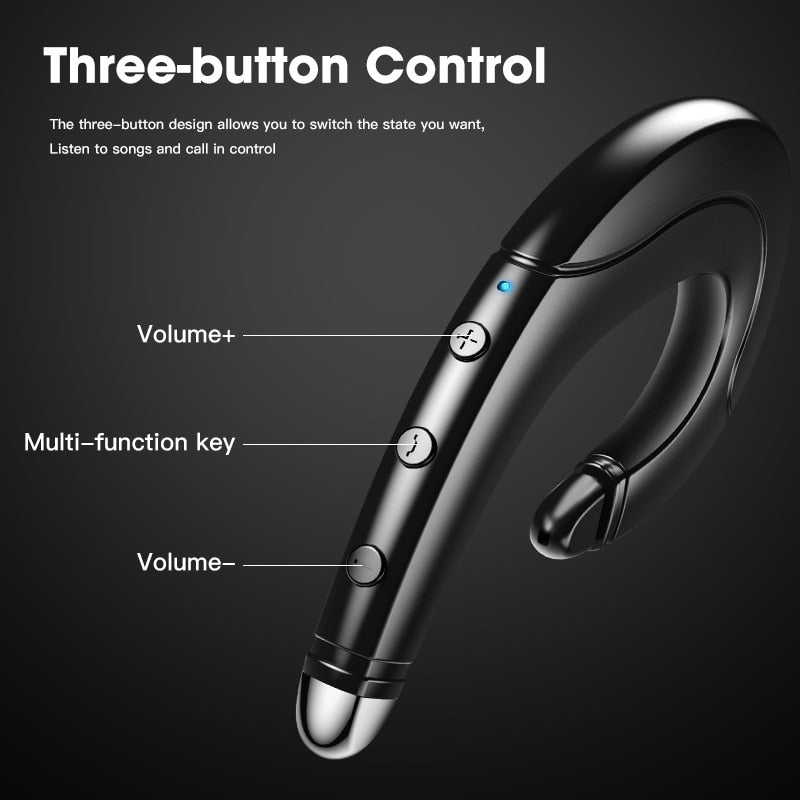 TWS Bluetooth Ear-hook Headset with Bone-Conduction