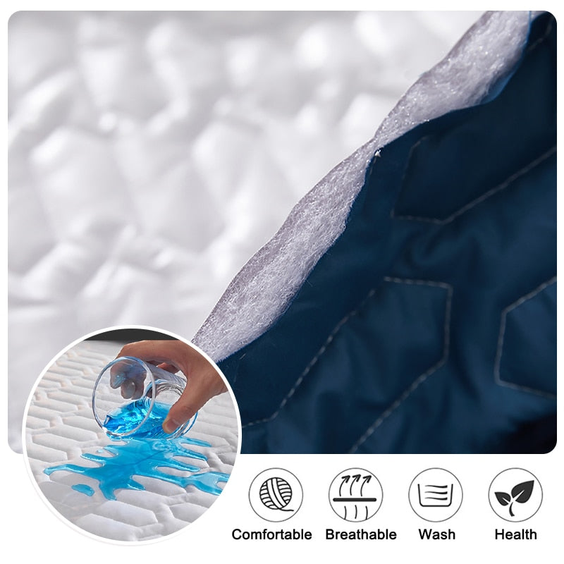 Waterproof Breathable Silky Latex Mattress Cover