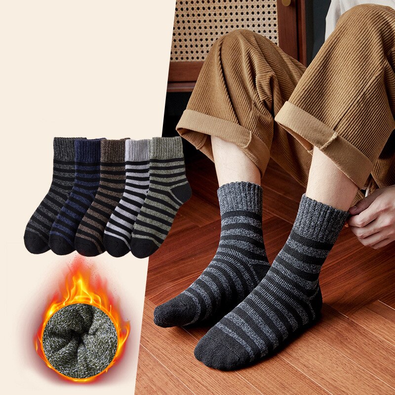 Merino wool Thick Winter Socks For Men (5 pairs)