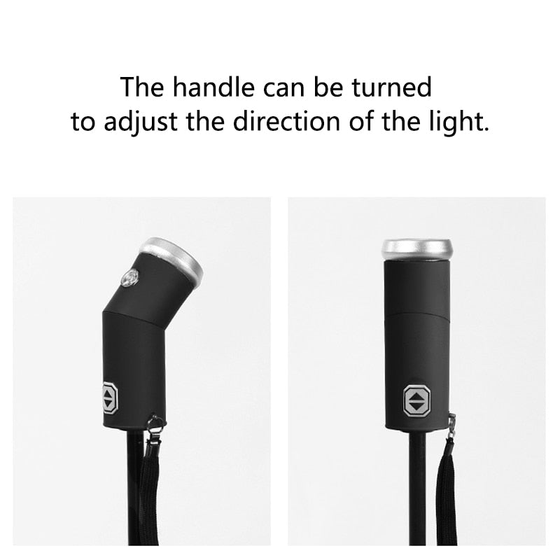 Fully Automatic Reverse Umbrella With LED Flashlight