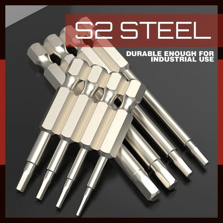 S2 Steel Magnetic Hexagon Dril Bit Set