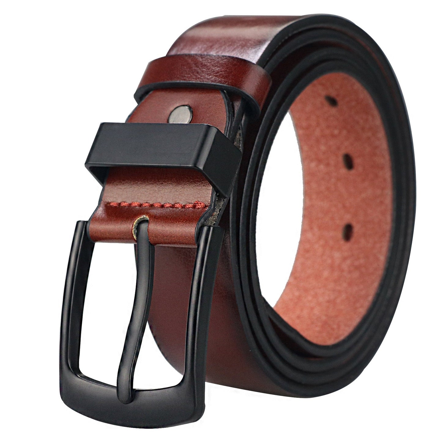 Vintage Black Pin Buckle Casual Leather Belt