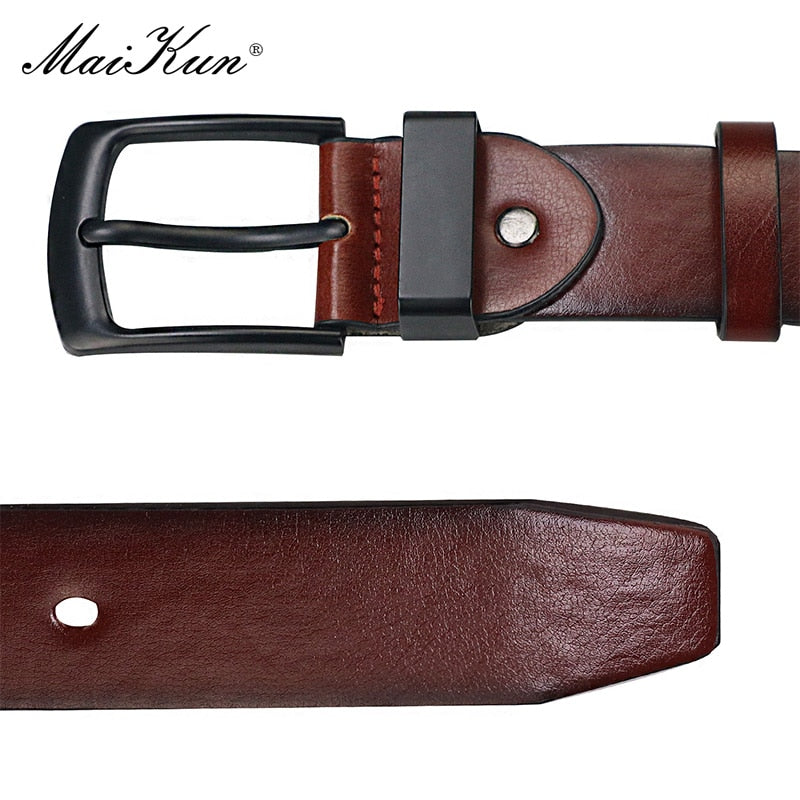 Vintage Black Pin Buckle Casual Leather Belt