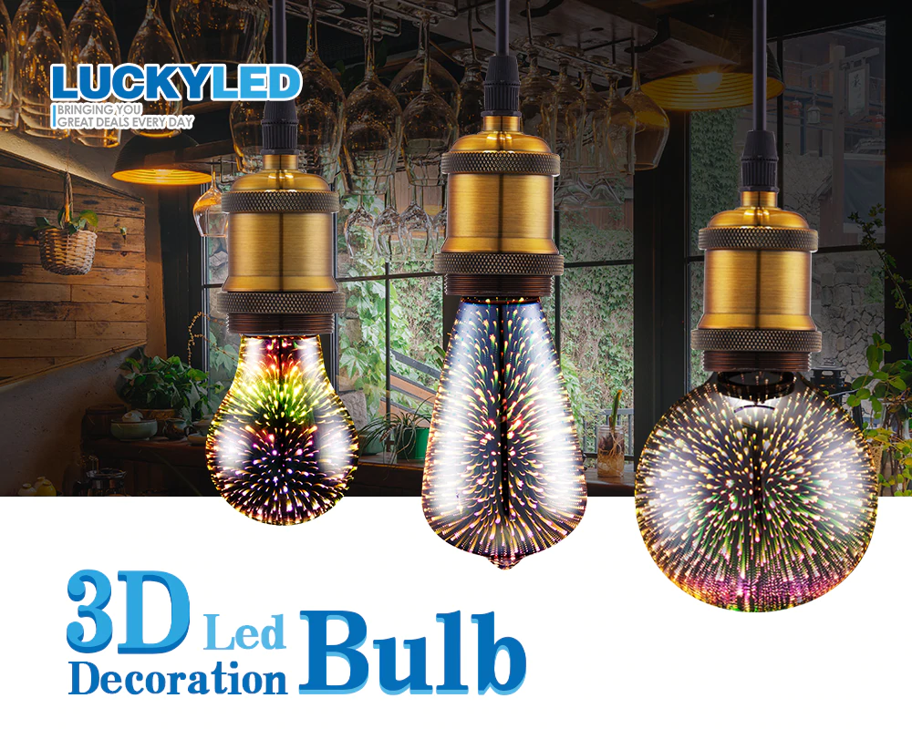 3D Magical Firework Led Light Bulb