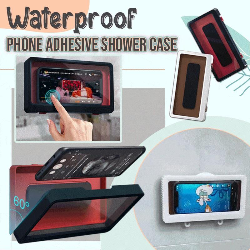 Punch-Free Wall Mounted Waterproof Self Adhesive Shower Phone Case