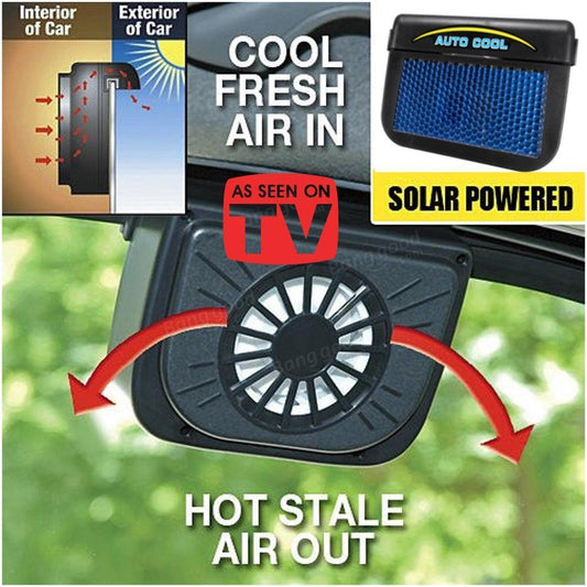 Solar-Powered, Window-Mounted Automatic Car Cooler - Indigo-Temple