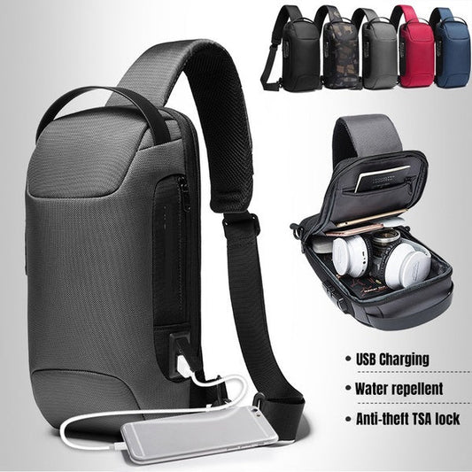 Anti-theft Waterproof Crossbody USB Bag