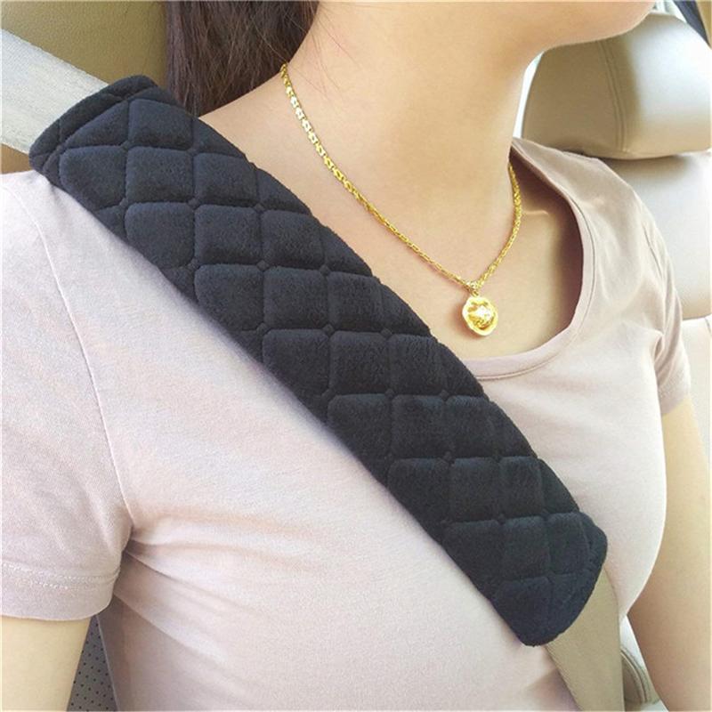 Cozy Car Seat Belt Plush Shoulder Cushion (2pcs)