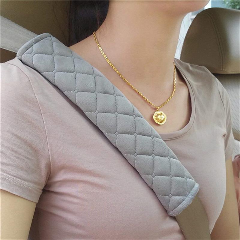 Cozy Car Seat Belt Plush Shoulder Cushion (2pcs)